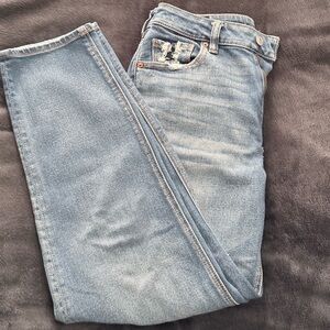 American Eagle Outfitters Blue Mom Straight Leg Jeans